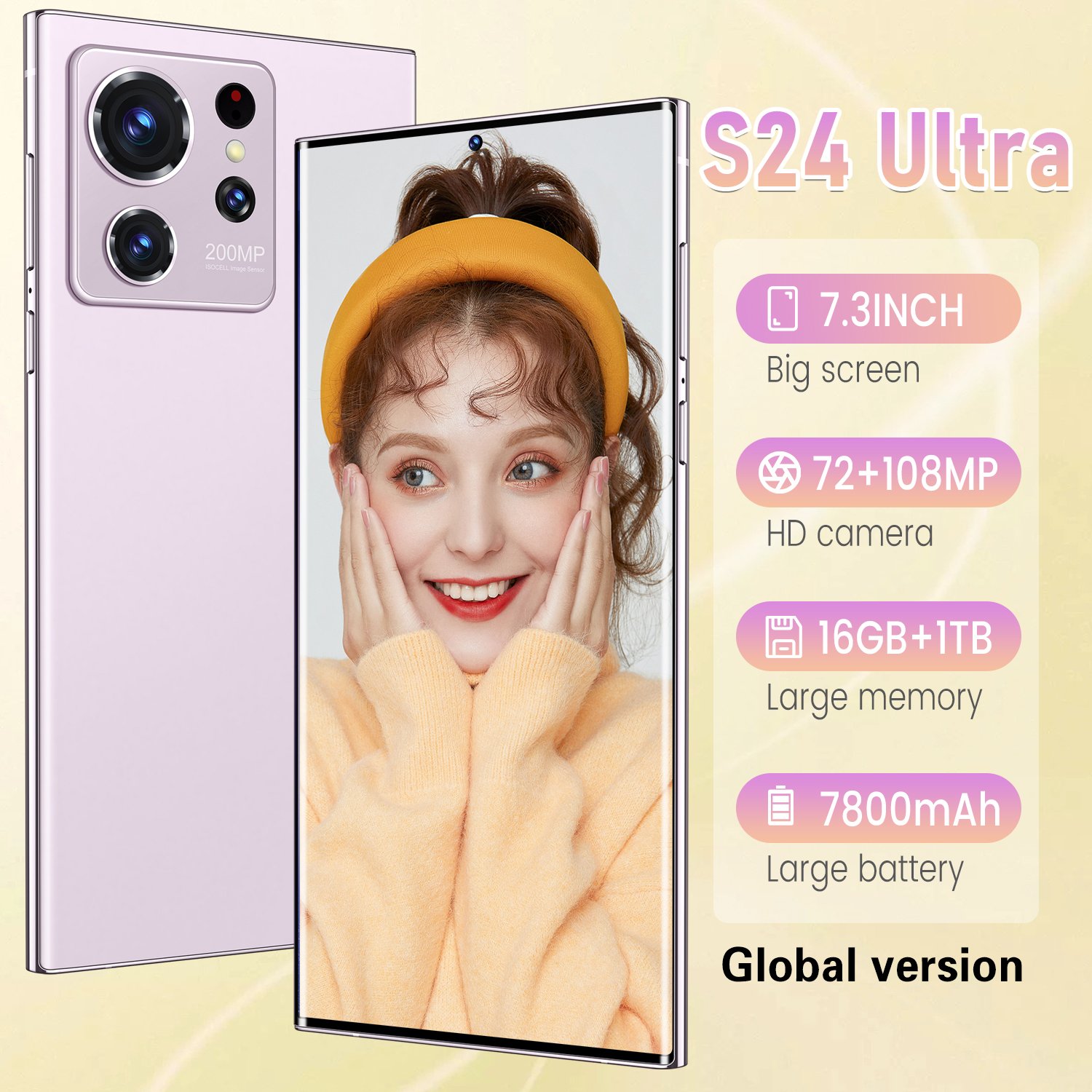 original S23 Ultra Original S24 Ultra Original 16gb+1tb 7.3 Inch 48mp+100mpv 3g/4g/5g High Quality Android 14.0 Smart Cell Phone